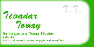 tivadar tomay business card
